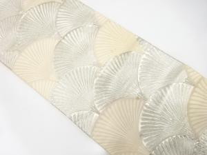 アンティーク　花青海波模様織り出し袋帯（材料）